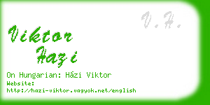 viktor hazi business card